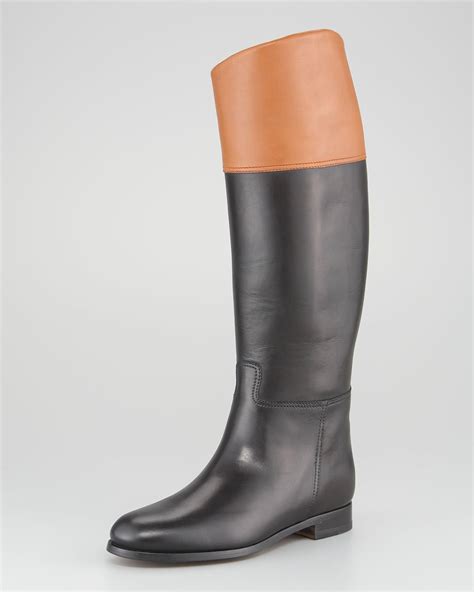 two tone riding boots